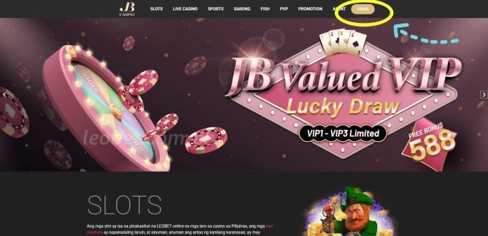 LEOBET Online Casino pagpaparehistro o login browser interface