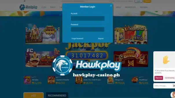 In Hawkplay Login, step by step tutorial​